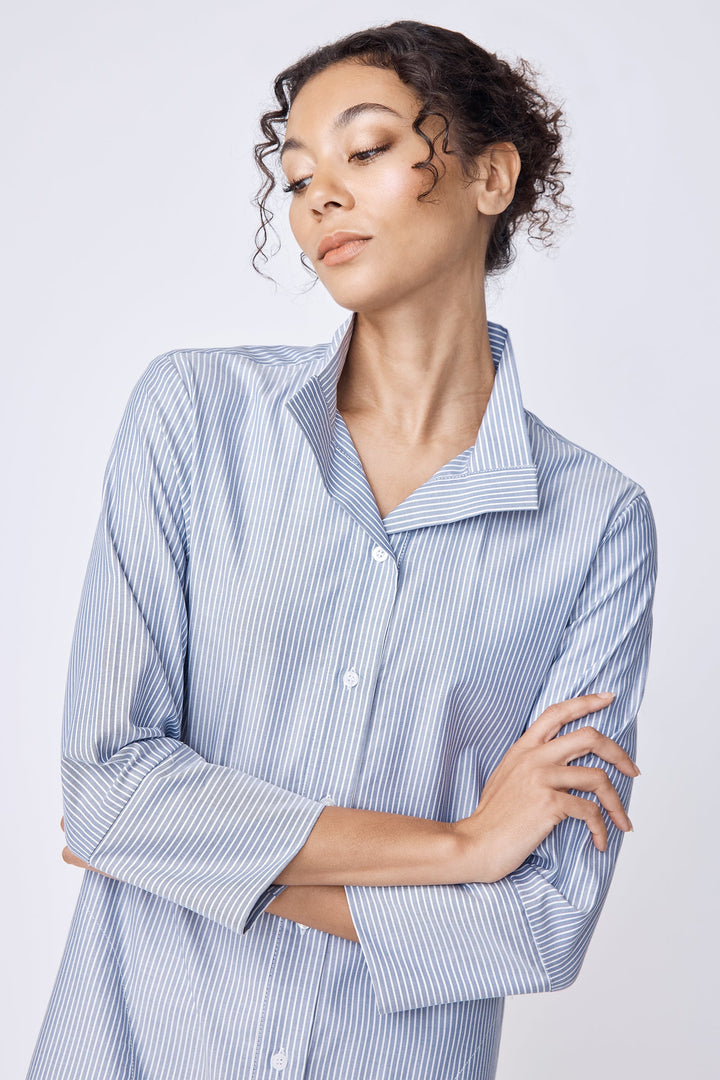 Kal Rieman Greta Dress in Harbor Stripe - Mildred Hoit