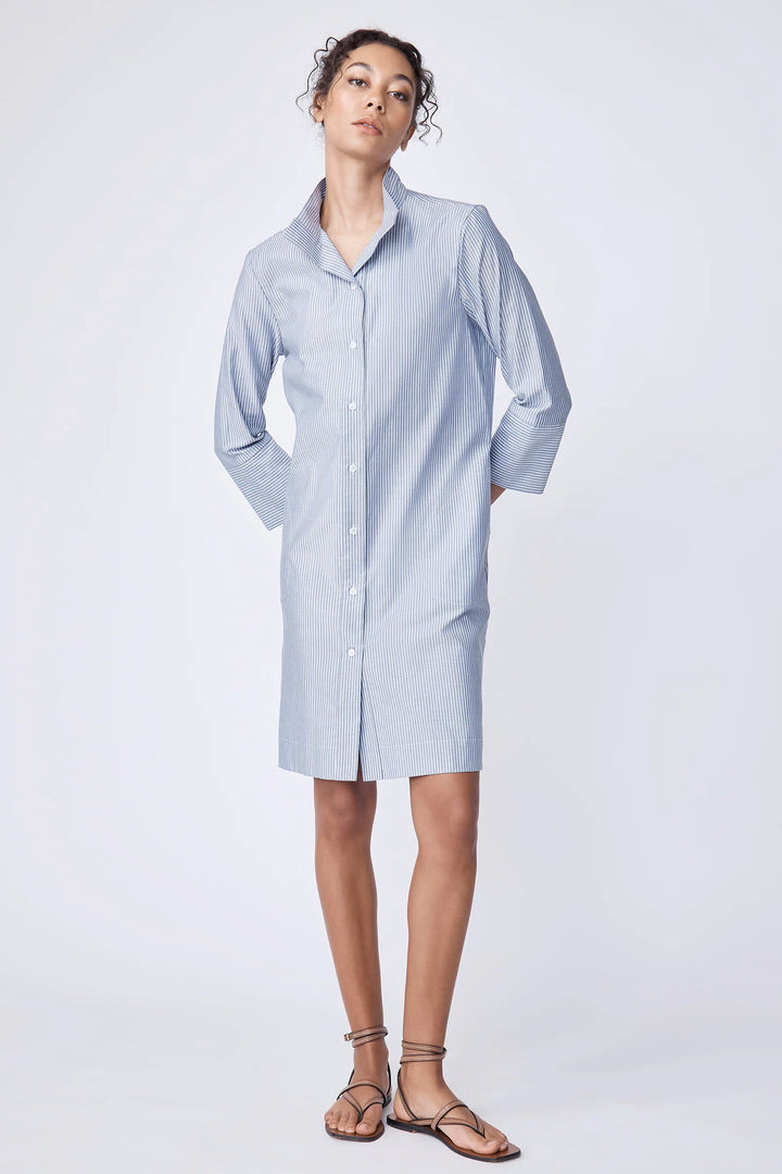 Kal Rieman Greta Dress in Harbor Stripe - Mildred Hoit