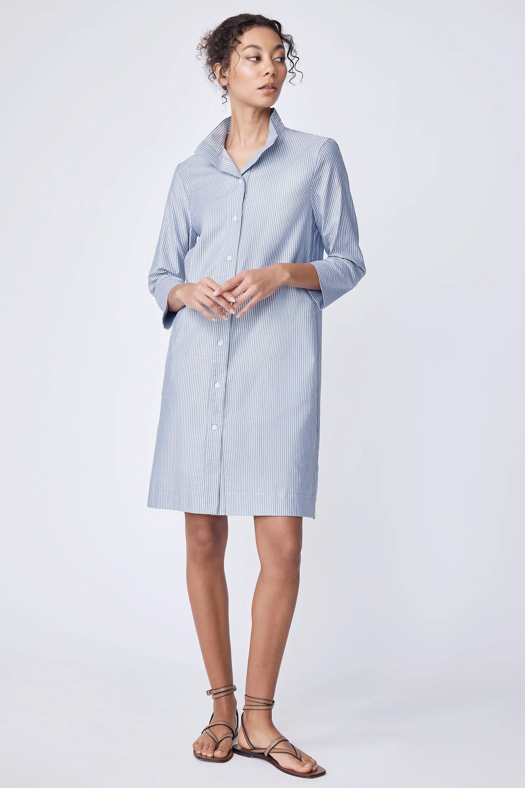 Kal Rieman Greta Dress in Harbor Stripe - Mildred Hoit