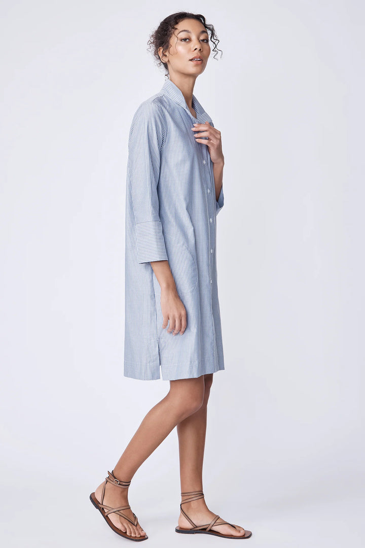 Kal Rieman Greta Dress in Harbor Stripe - Mildred Hoit