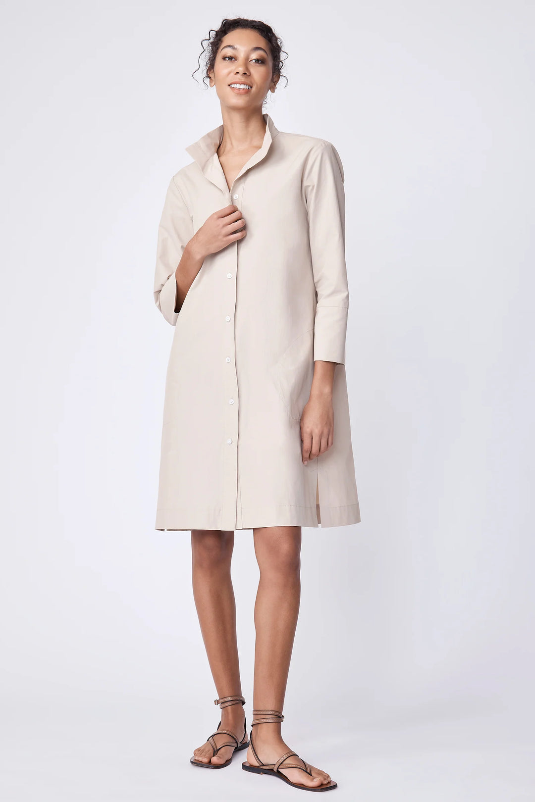 Kal Rieman Greta Dress in Sand - Mildred Hoit