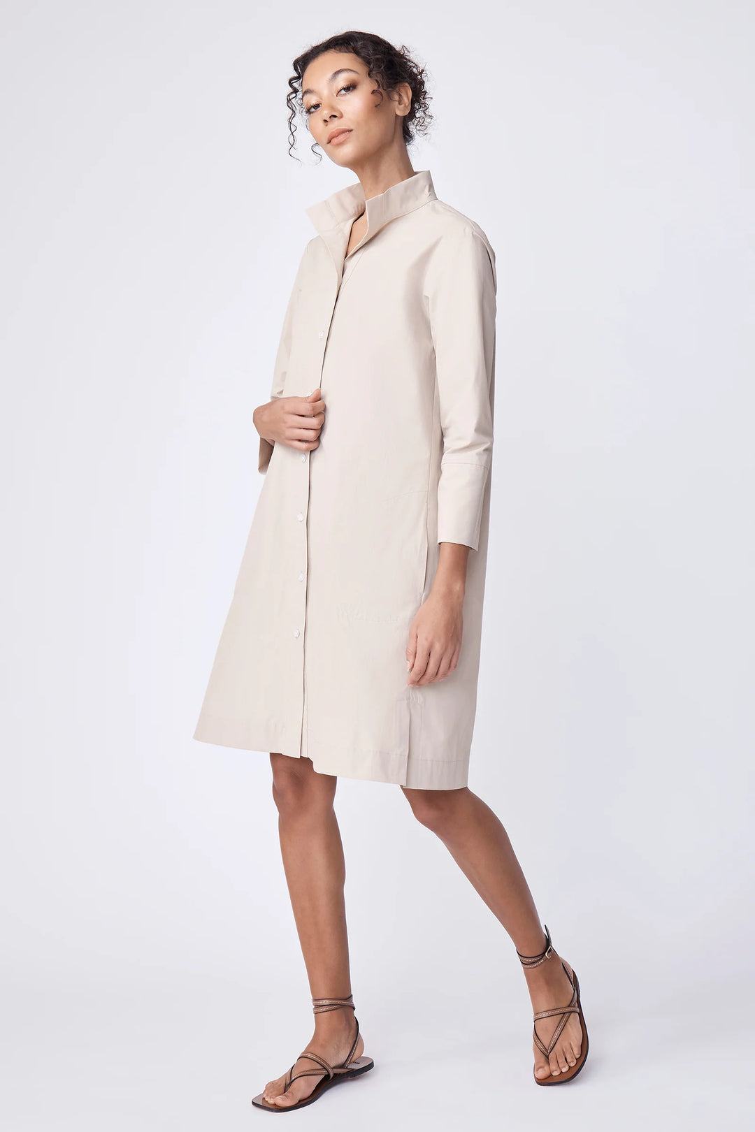 Kal Rieman Greta Dress in Sand - Mildred Hoit
