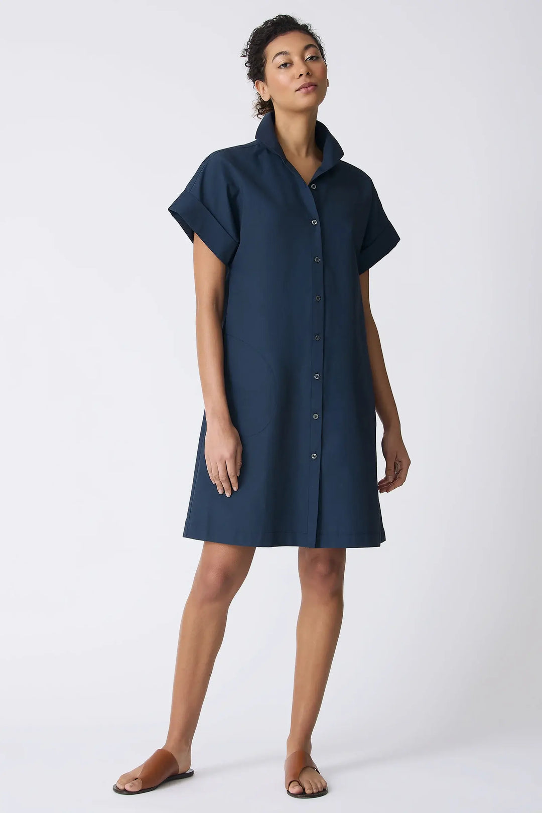 Kal Rieman Holly Kimono Dress in Navy - Mildred Hoit