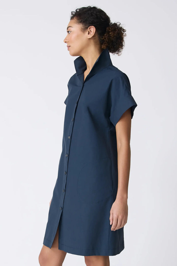 Kal Rieman Holly Kimono Dress in Navy - Mildred Hoit