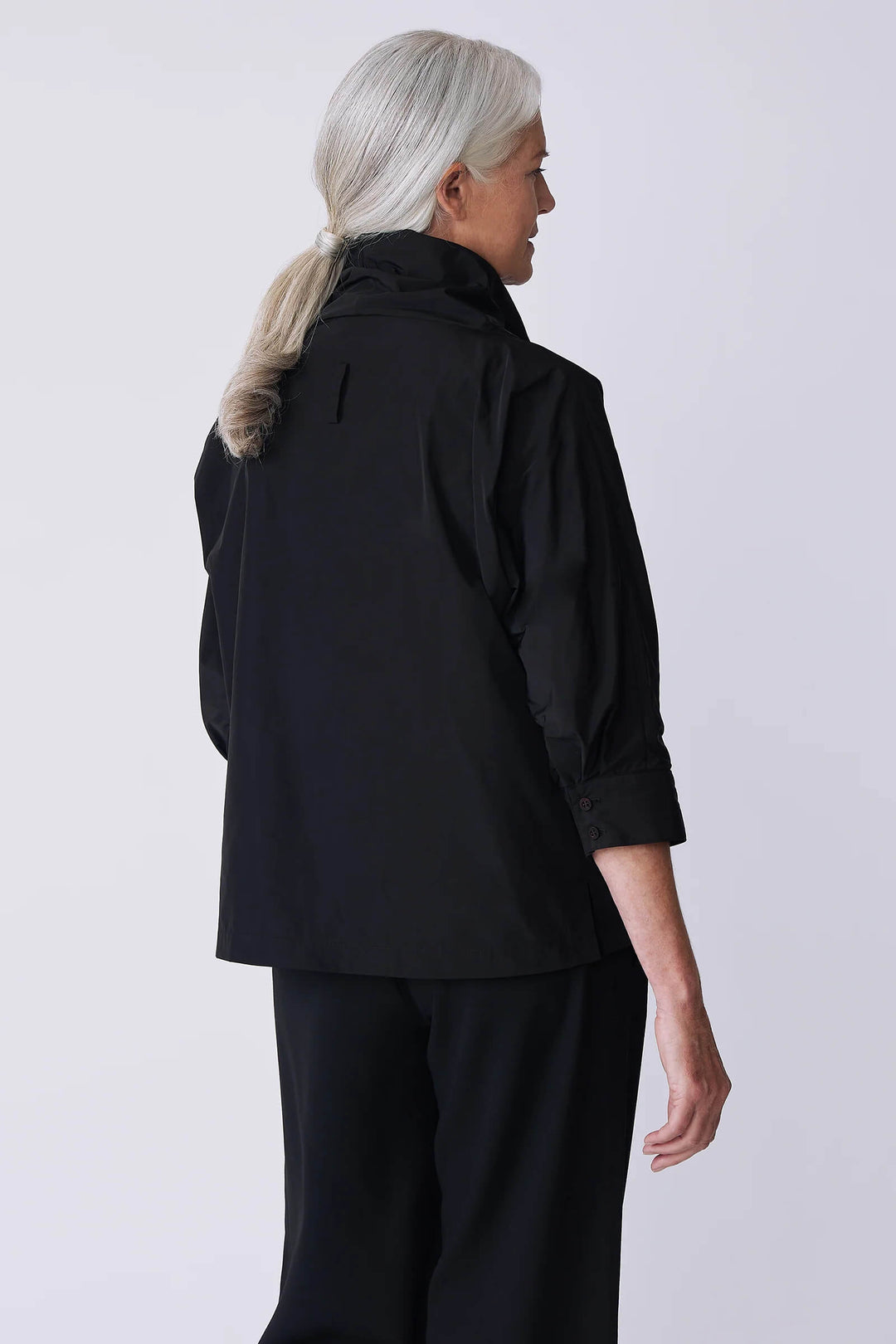 Kal Rieman Julia Taffeta Top in Black