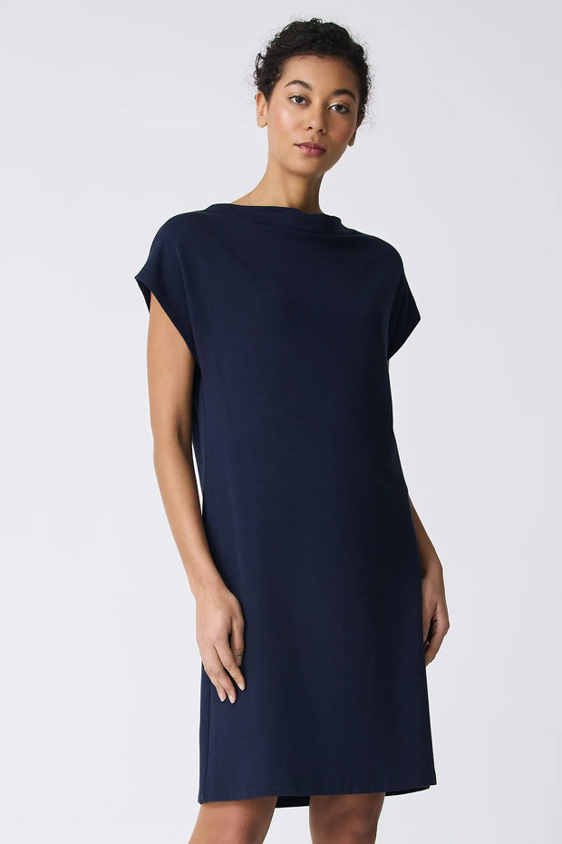 Kal Rieman Luca Cowl Dress in Navy available at Mildred Hoit in Palm Beach.