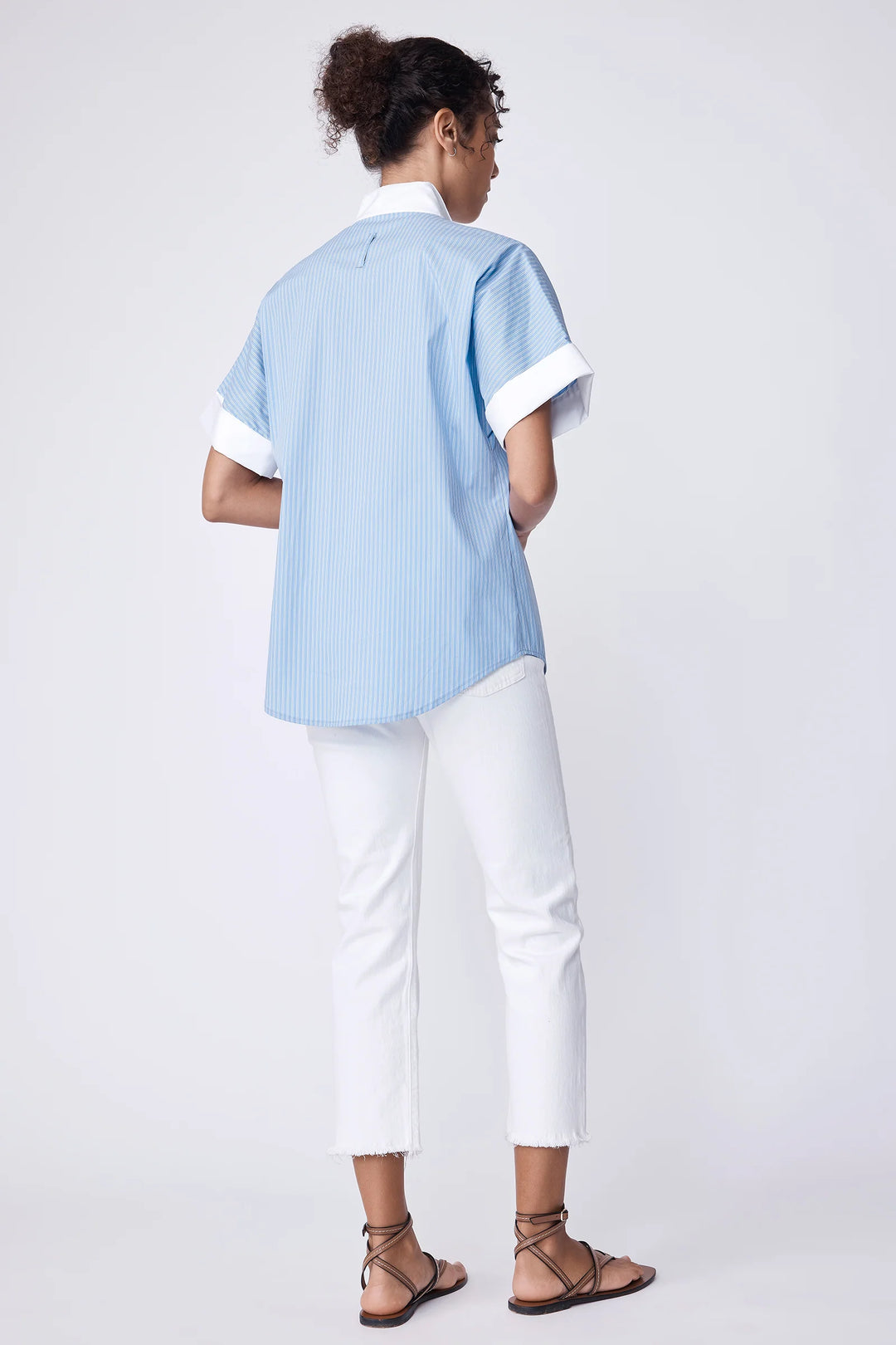 Kal Rieman Lynn Shirt in Poolside Stripe - Mildred Hoit