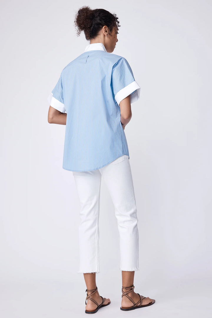 Kal Rieman Lynn Shirt in Poolside Stripe - Mildred Hoit