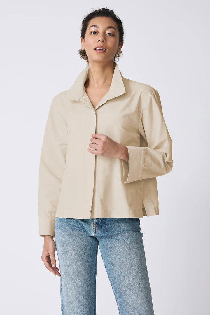 Kal Rieman Peggy Shirt Jacket in Sand