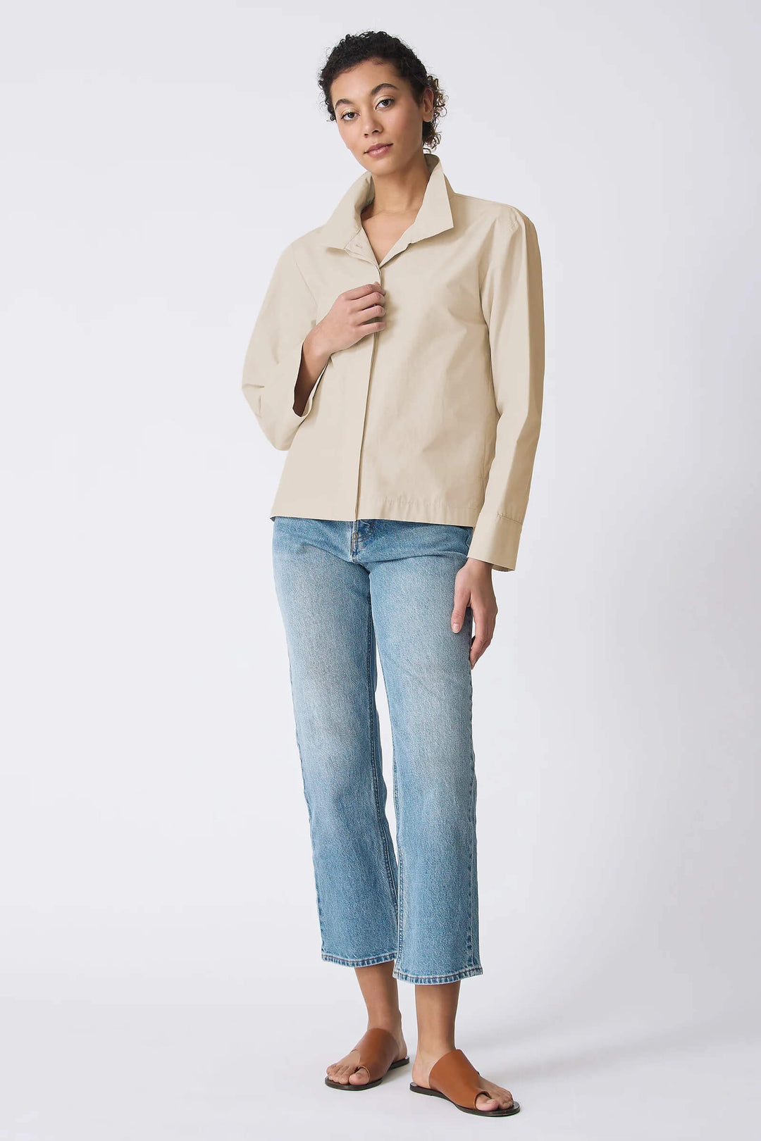 Kal Rieman Peggy Shirt Jacket in Sand