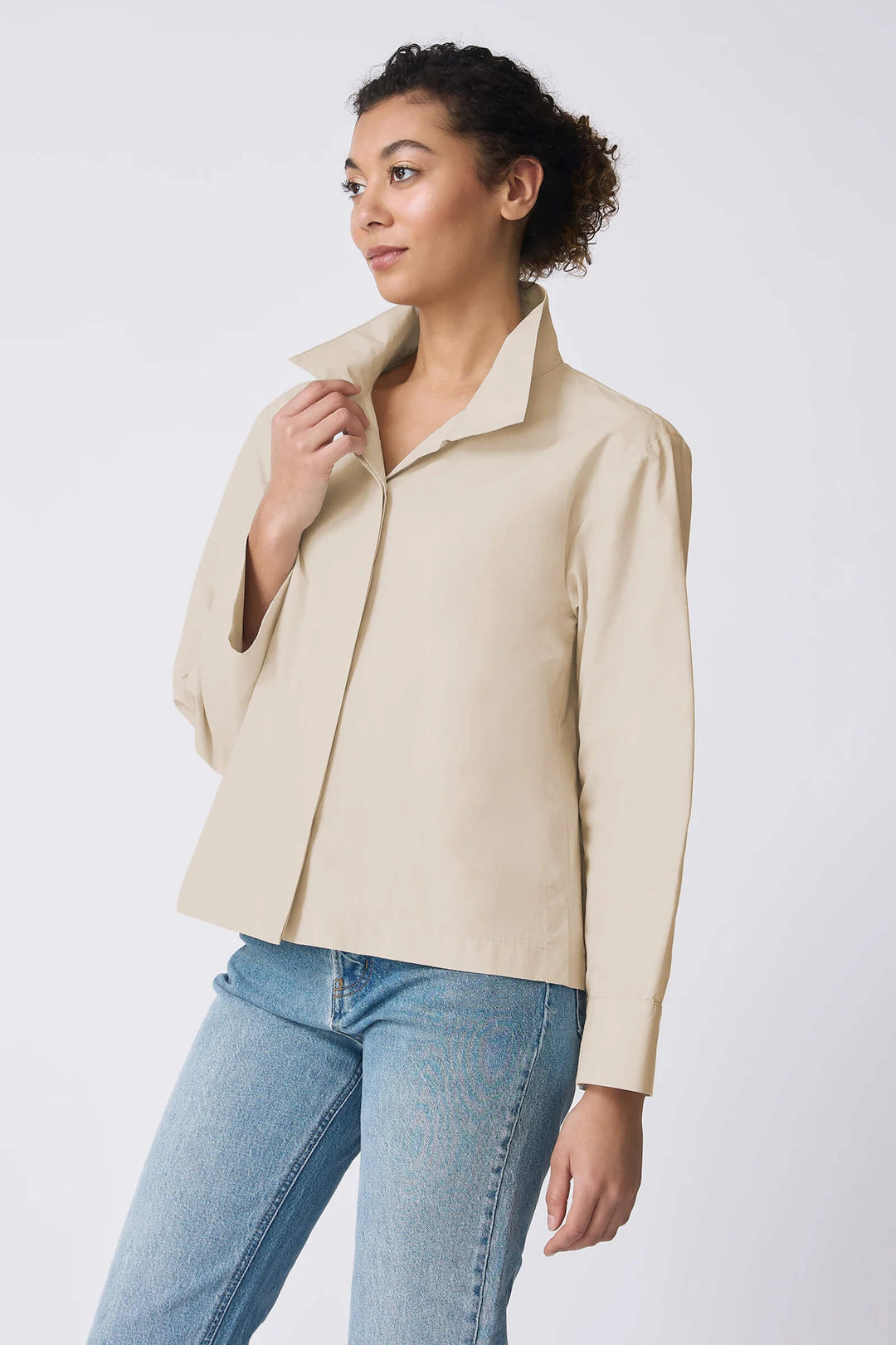 Kal Rieman Peggy Shirt Jacket in Sand