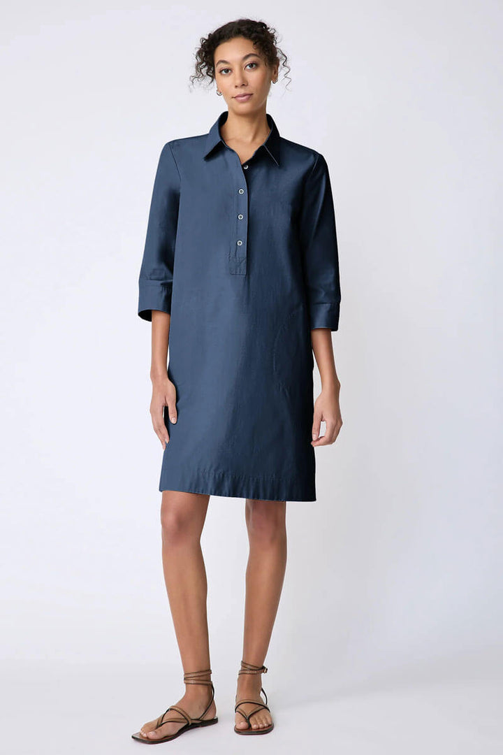 Kal Rieman Rene Placket Dress in Summer Navy