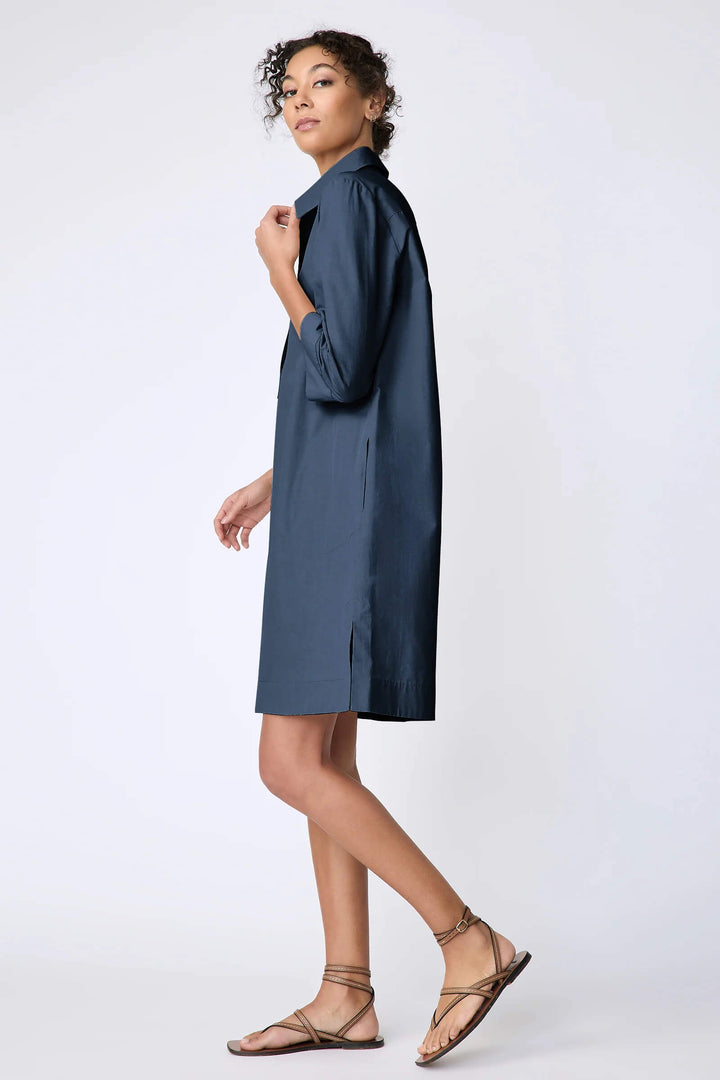 Kal Rieman Rene Placket Dress in Summer Navy