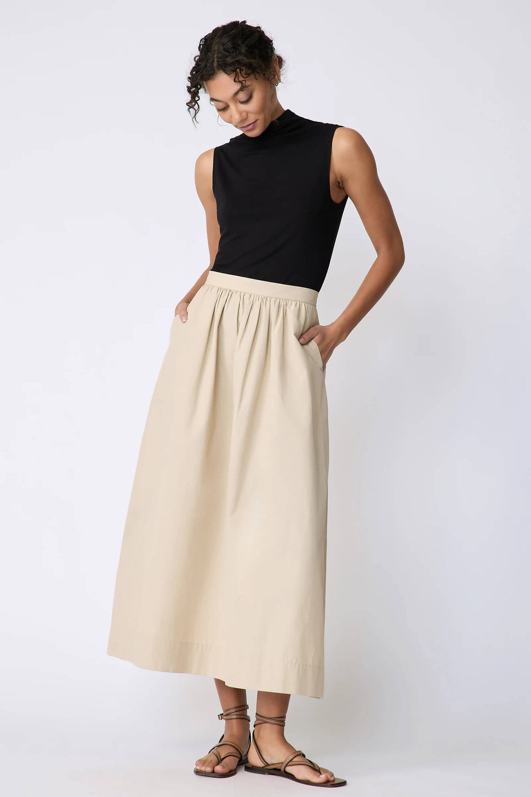 Kal Rieman Sadie Skirt in Sand