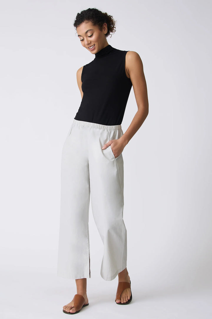 Kal Rieman Split Hem Capri in Stone - Mildred Hoit