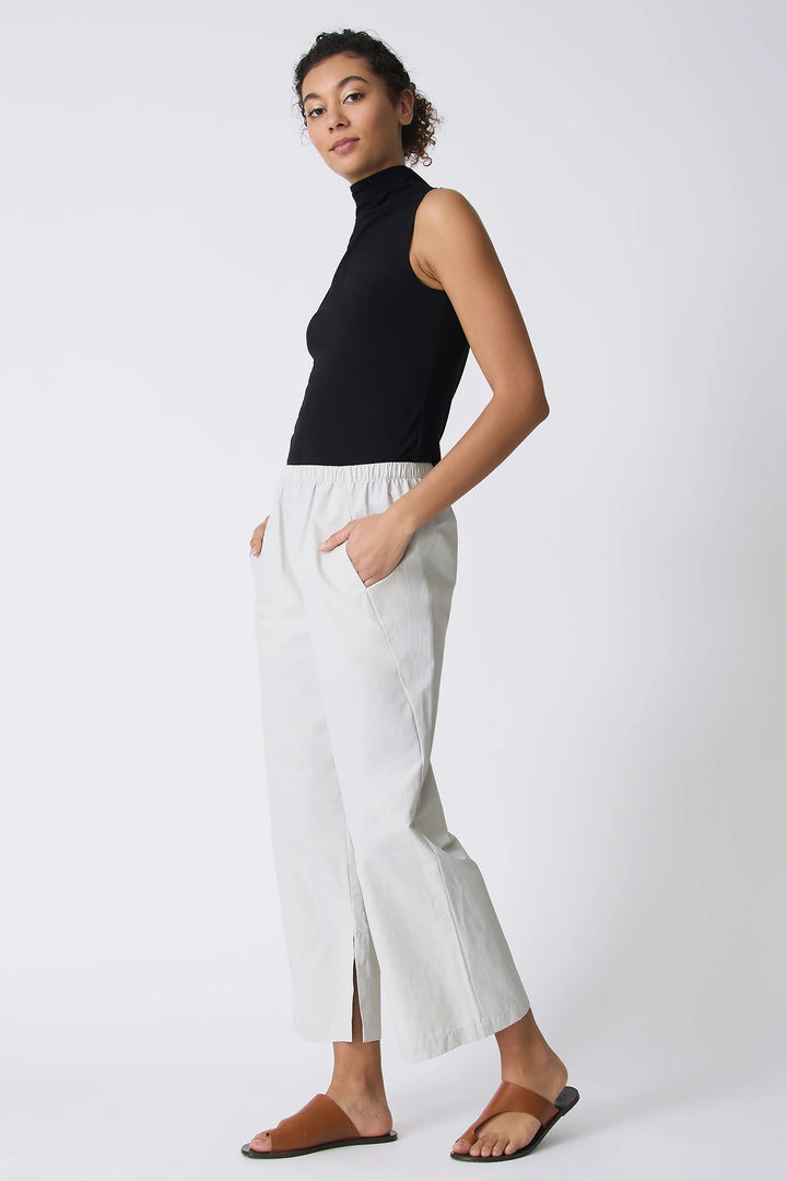 Kal Rieman Split Hem Capri in Stone - Mildred Hoit