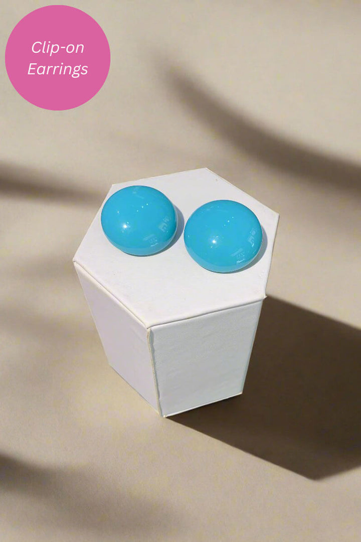 Kenneth Jay Lane Large Round Turquoise Earrings