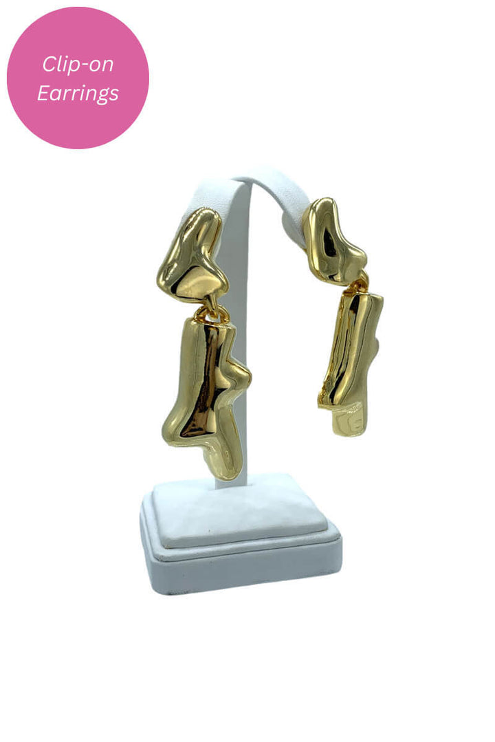 Kenneth Jay Lane Polished Gold Branch Earring