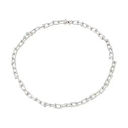 Kenneth Jay Lane 925 Silver Link Necklace available at Mildred Hoit in Palm Beach.