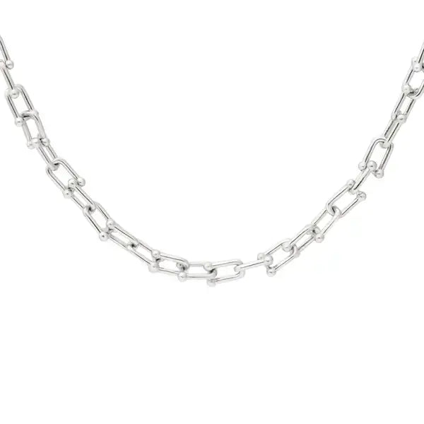 Kenneth Jay Lane 925 Silver Link Necklace - Mildred Hoit