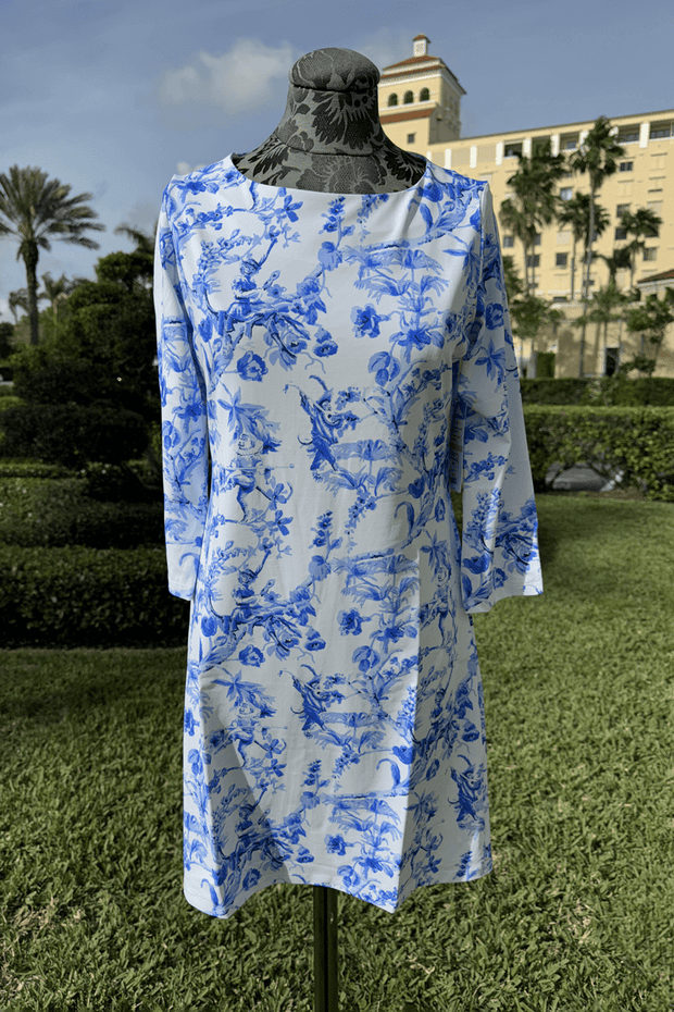 Avondale Blue Tonal Dress available at Mildred Hoit in Palm Beach.