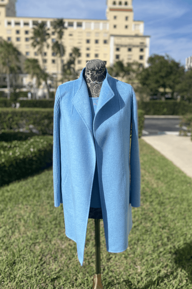 Kinross Rib Sleeve Coat in Mirage available at Mildred Hoit in Palm Beach.