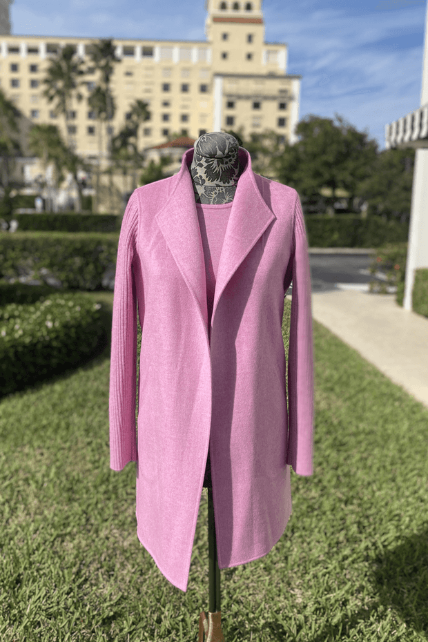 Kinross Rib Sleeve Coat in Bloom available at Mildred Hoit in Palm Beach.