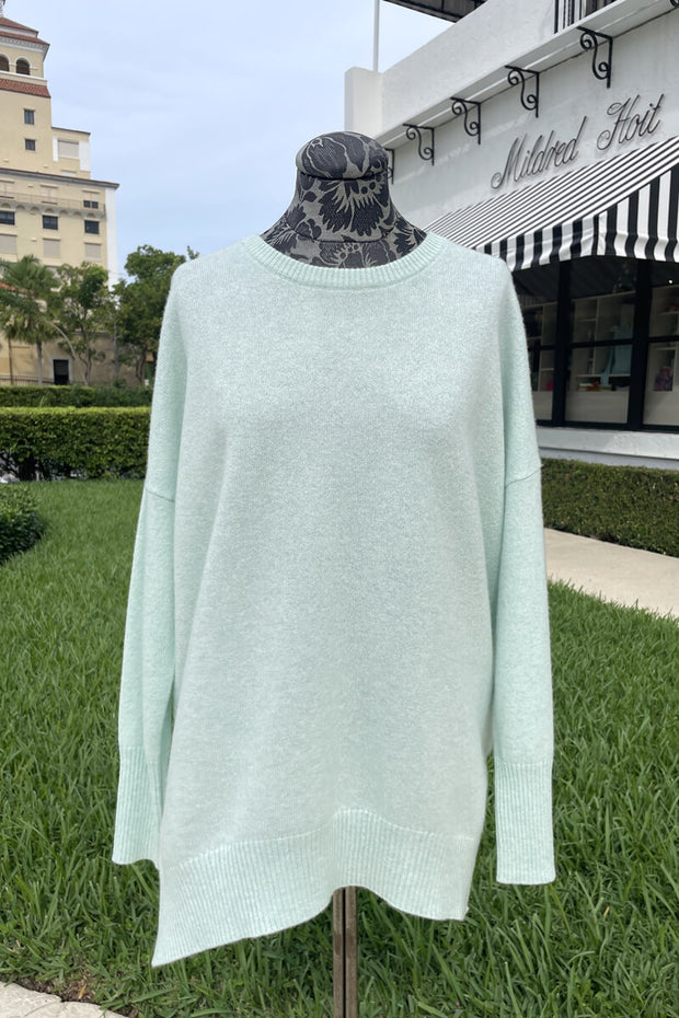 Kinross Easy Crew Pullover in Jade available at Mildred Hoit in Palm Beach.