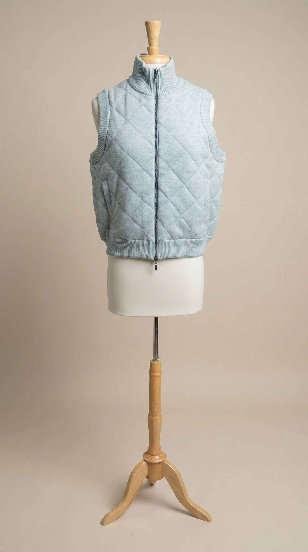 Kinross Quilted Vest in Mist - Mildred Hoit