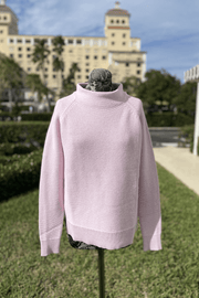 Kinross Garter Stitch Funnel Sweater in Chiffon