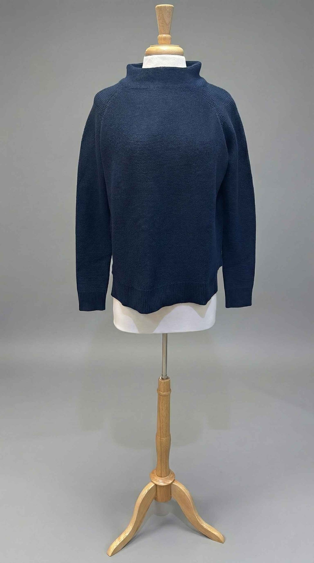 Kinross Garter Funnel in Navy - Mildred Hoit