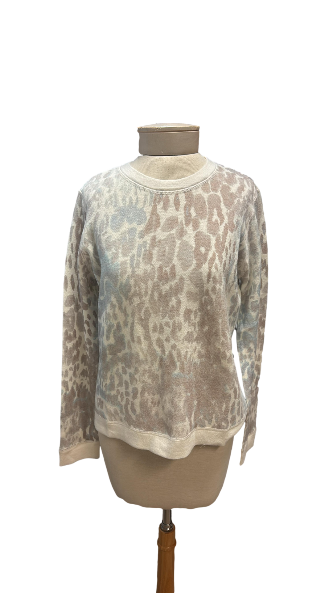 Kinross Cashmere Leopard Print Sweatshirt