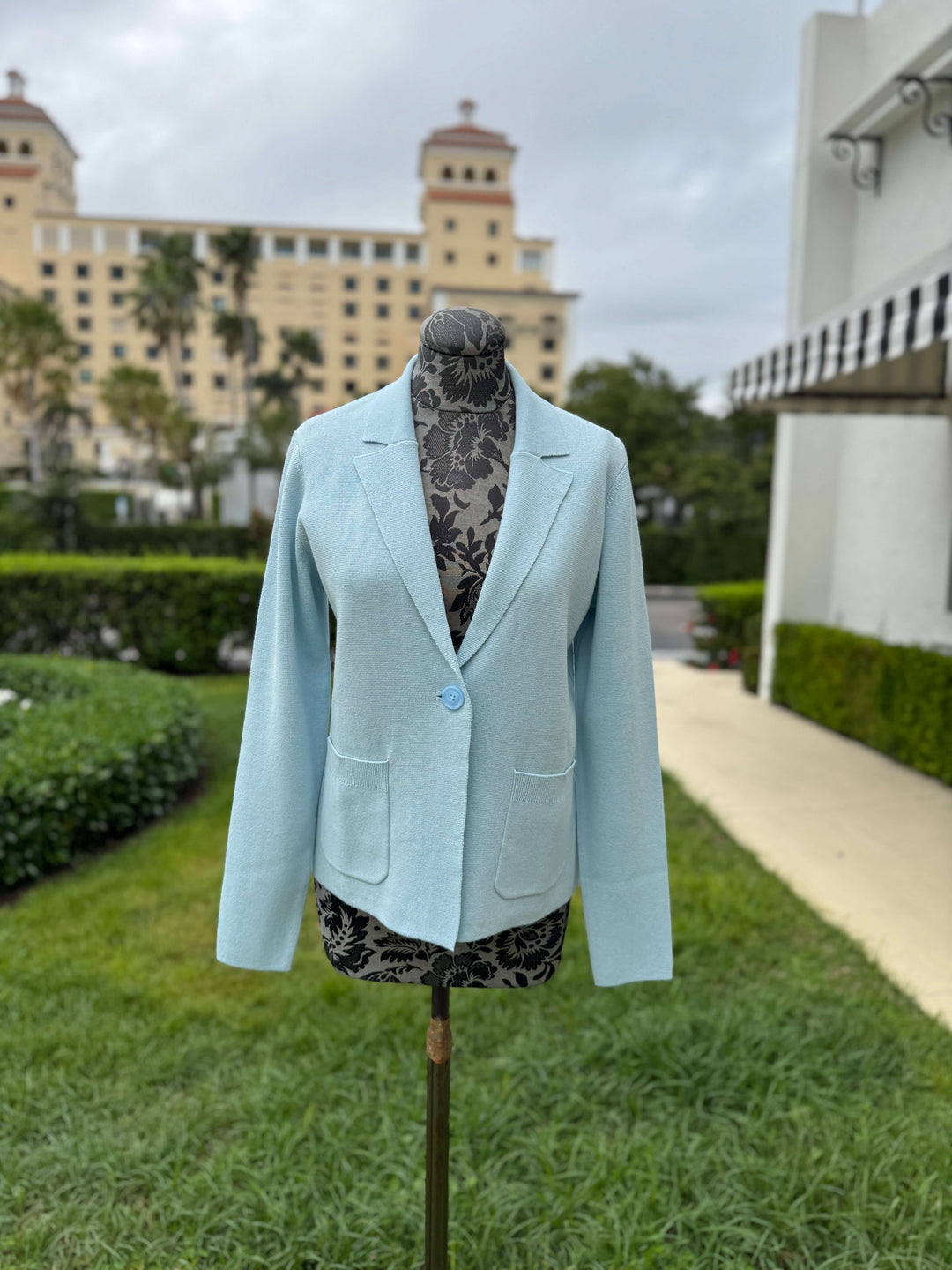 Kinross Back Rib Blazer in Opal - Mildred Hoit