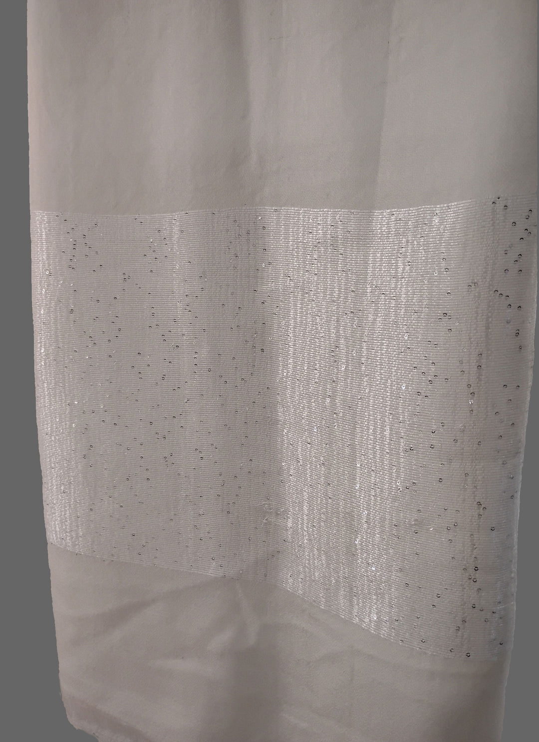 Kinross Sequin Border Shawl in Ivory