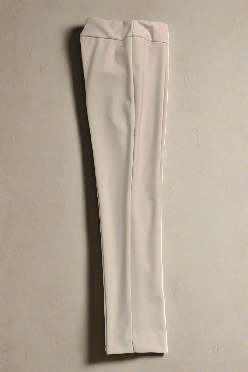 Krazy Larry Microfiber Pant in Cream - Mildred Hoit