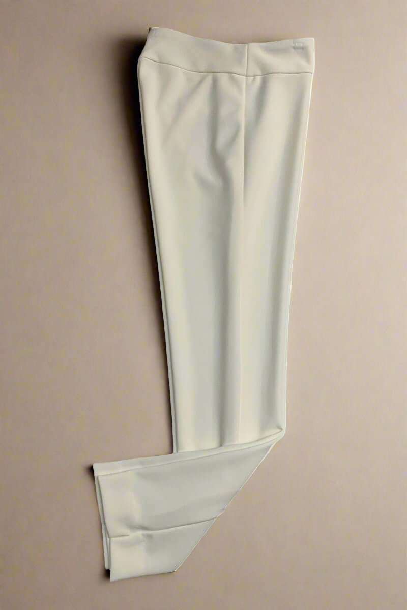 Krazy Larry Microfiber Pants in Ivory - Mildred Hoit