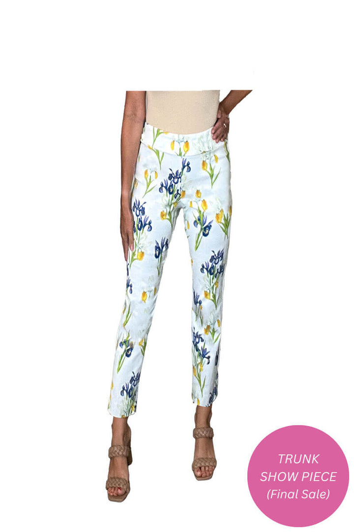 Krazy Larry Pull-On Pants in White Iris