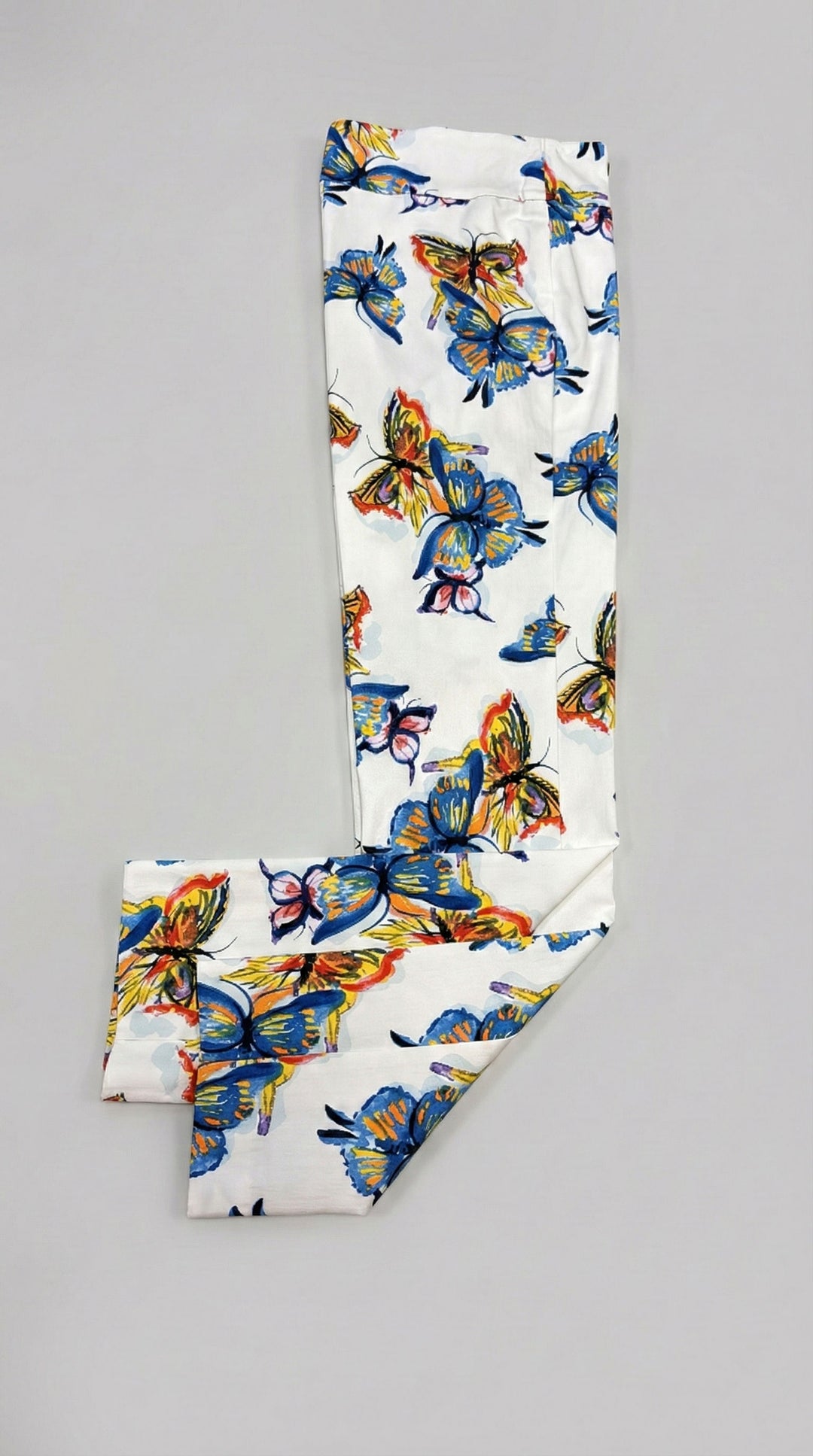 Krazy Larry Pull-On Pants in Butterfly Print - Mildred Hoit