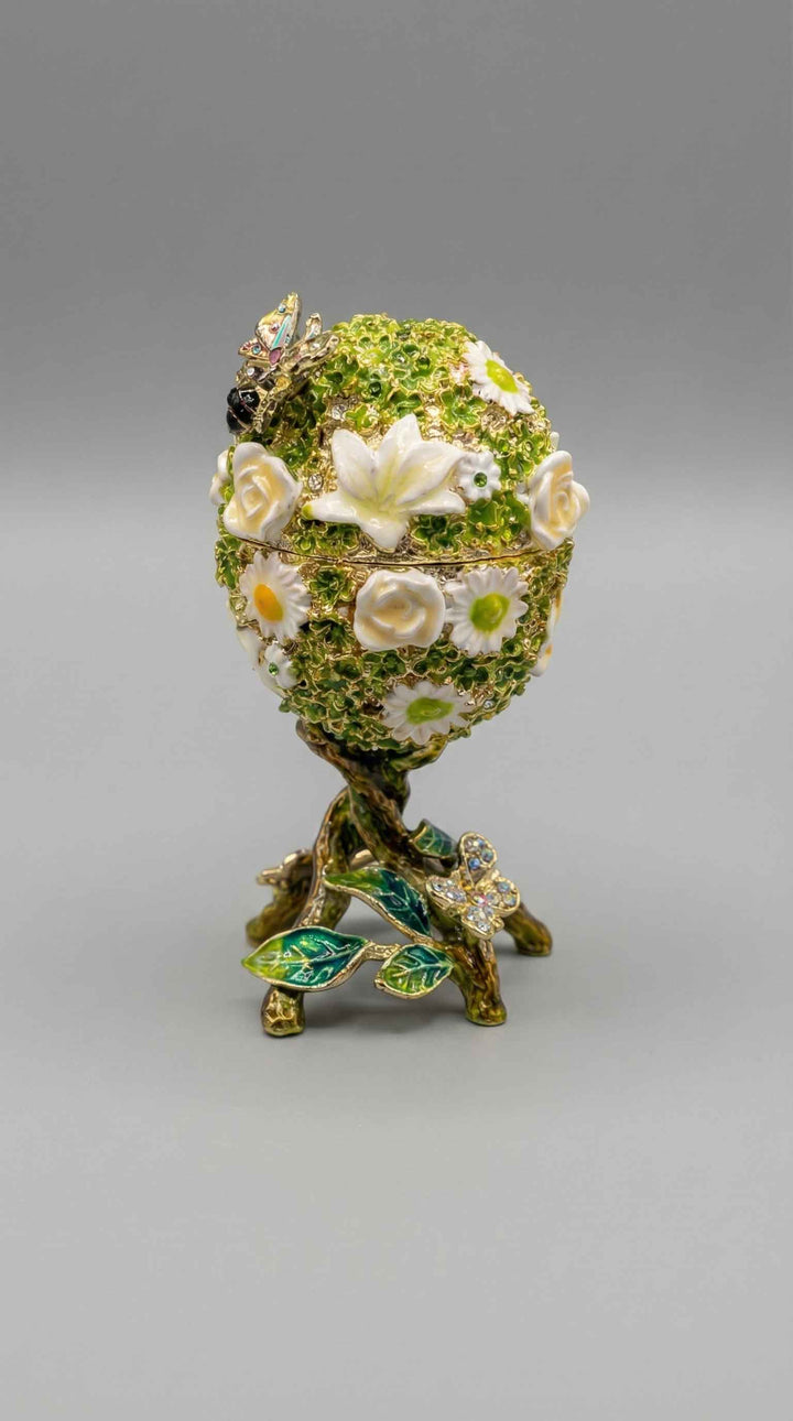 Bejeweled Egg Shaped Trinket Box