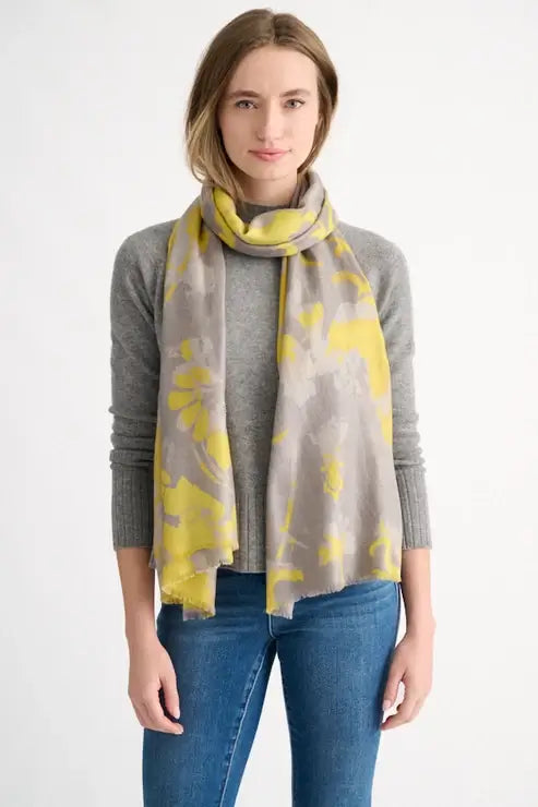 Kinross Tapestry Print Scarf in Citrine