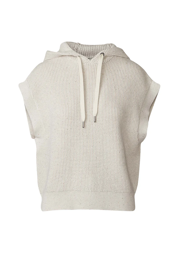 Kinross Thermal Sequin Pullover Hoodie in Champagne