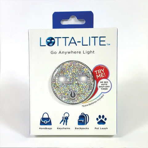 Rhinestone Keychain Flashlight available at Mildred Hoit in Palm Beach.