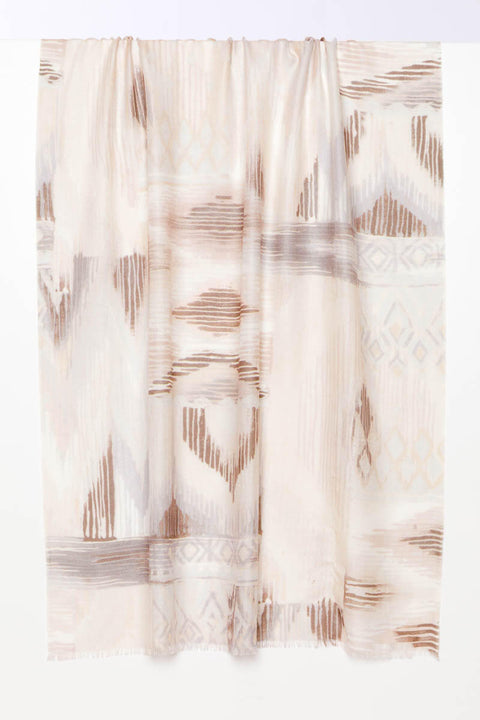 Kinross Island Ikat Print Scarf in Biscotti available at Mildred Hoit in Palm Beach.