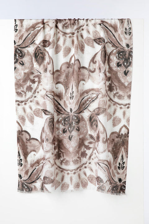 Kinross Tranquility Tapestry Print Scarf available at Mildred Hoit in Palm Beach.