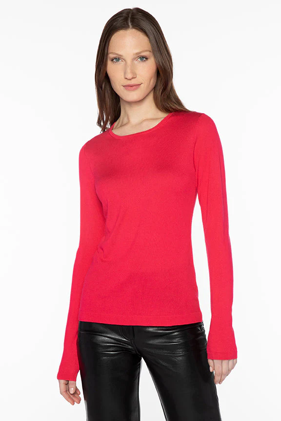 Kinross Long Sleeve Crew in Poppy