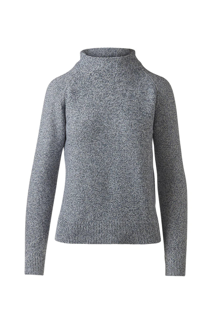 Kinross Marled Garter Funnel in Navy Multi - Mildred Hoit