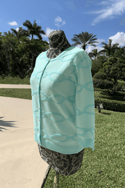 Leo & Ugo Textured Sweater Set in Aqua