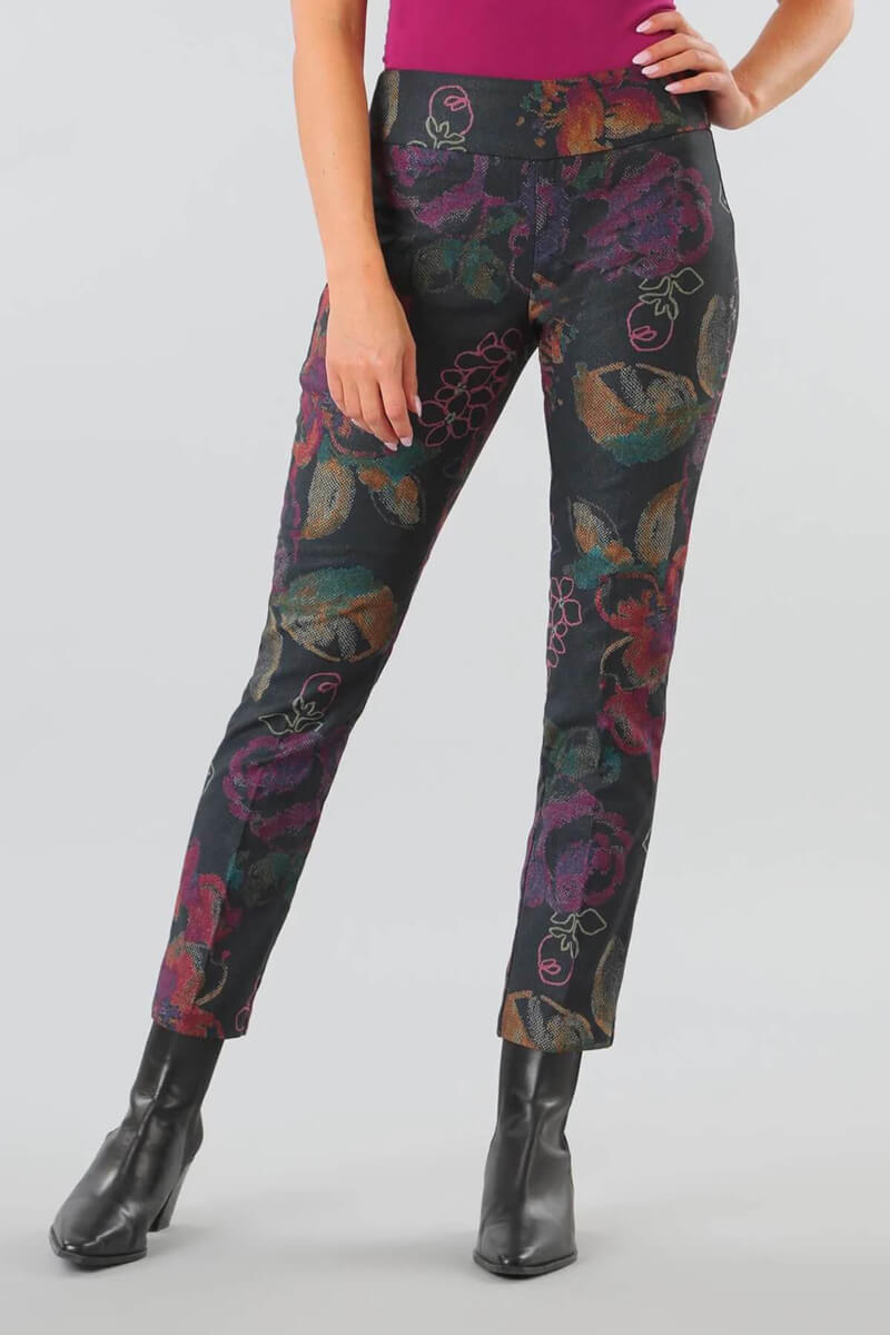 Lisette Francesca Floral Print Ankle Pant - Mildred Hoit