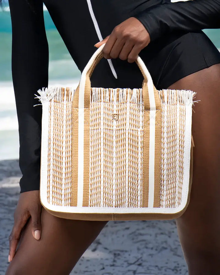 Eric Javits Maku Bag in White Mix