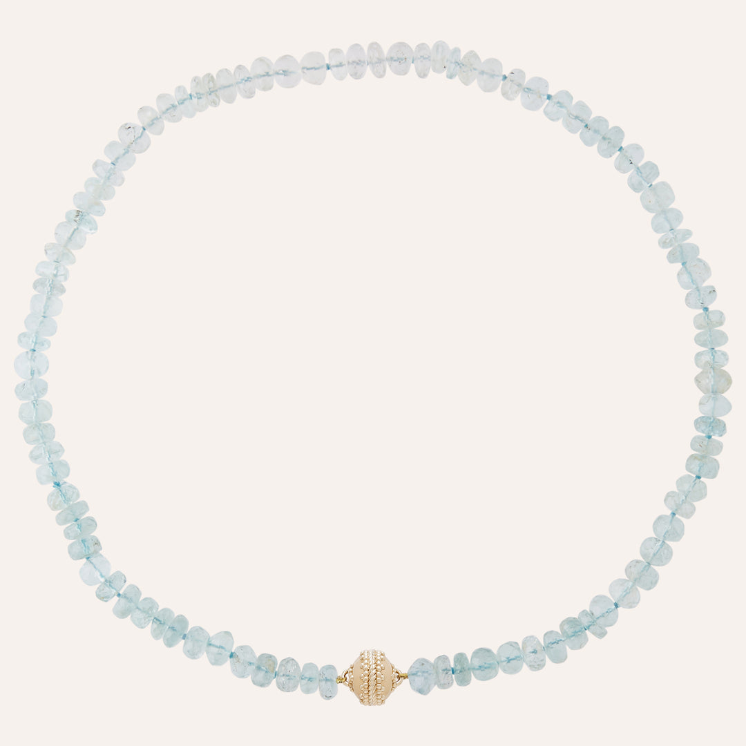 Clara Williams Faceted Light Aquamarine Mini Necklace - Mildred Hoit